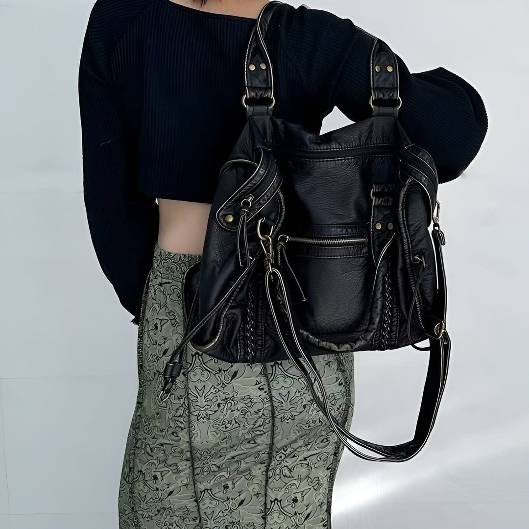 Lisslune | Genuine Leather Shoulder Bag – Elegant & Durable Handbag for Work and Everyday Use
