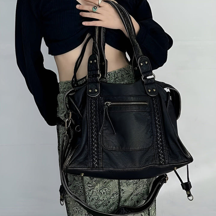 Lisslune | Genuine Leather Shoulder Bag – Elegant & Durable Handbag for Work and Everyday Use