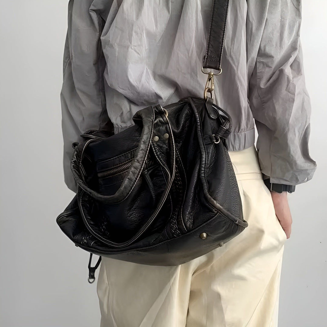 Lisslune | Genuine Leather Shoulder Bag – Elegant & Durable Handbag for Work and Everyday Use