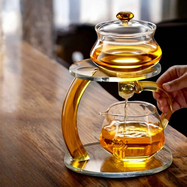 Lisslune | TranquiliTea – Magnetic Glass Infuser Teapot for Enhanced Flavour & Wellness