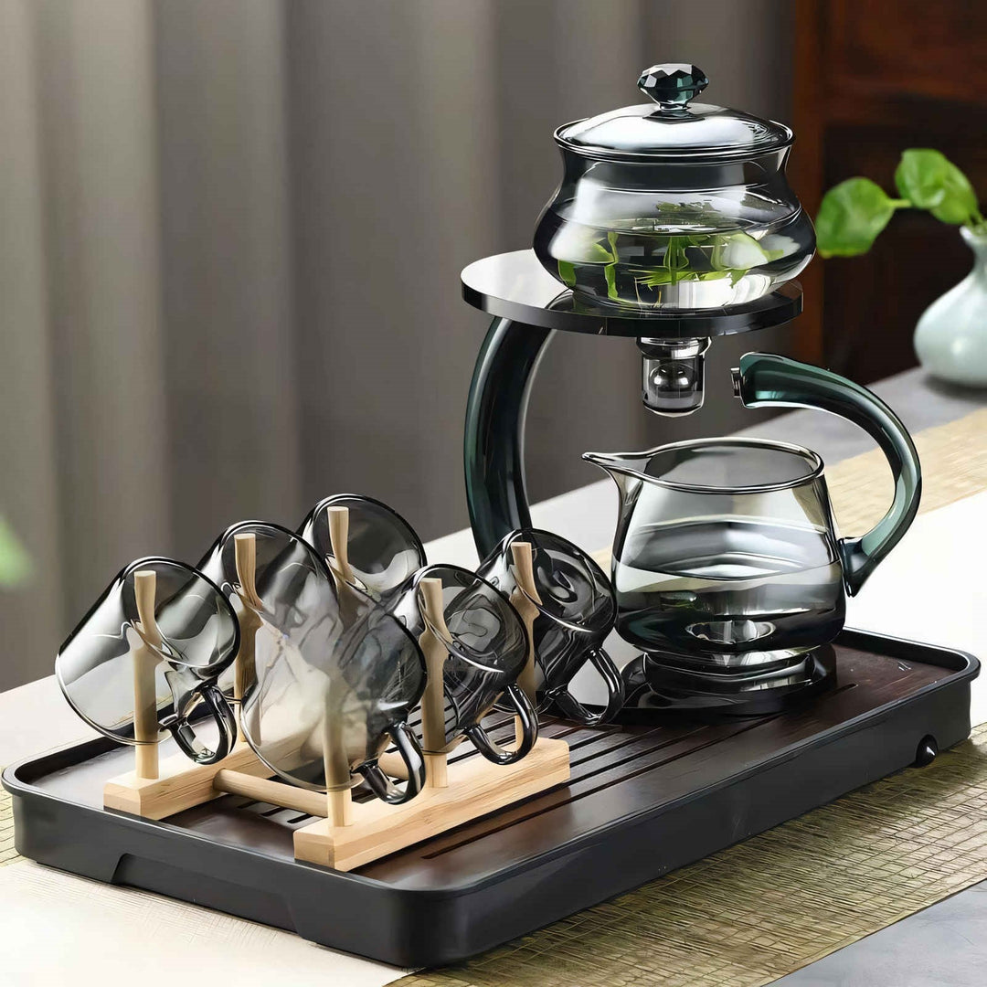 Lisslune | TranquiliTea – Magnetic Glass Infuser Teapot for Enhanced Flavour & Wellness