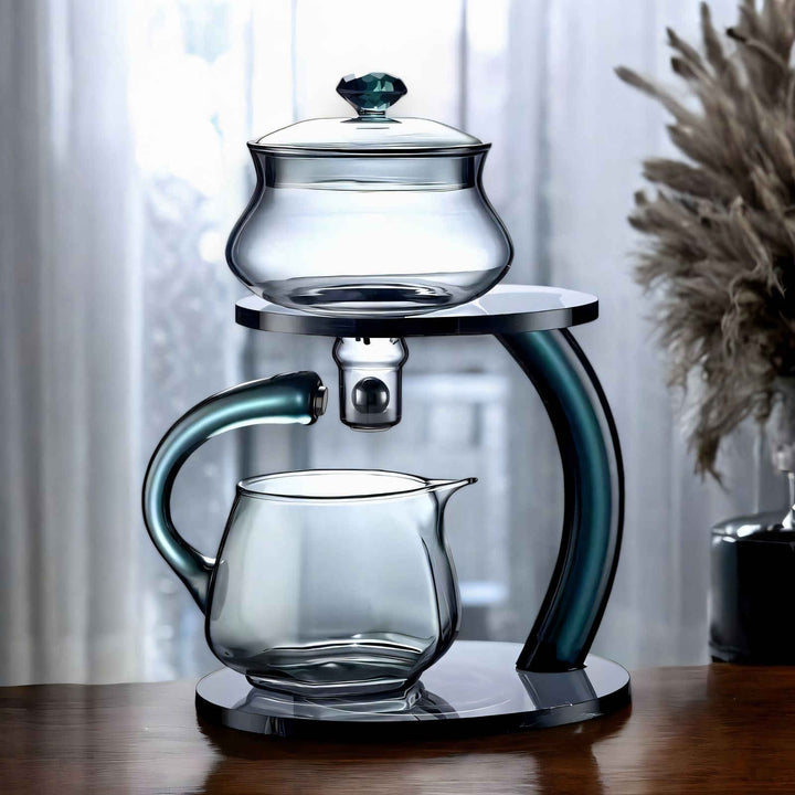 Lisslune | TranquiliTea – Magnetic Glass Infuser Teapot for Enhanced Flavour & Wellness