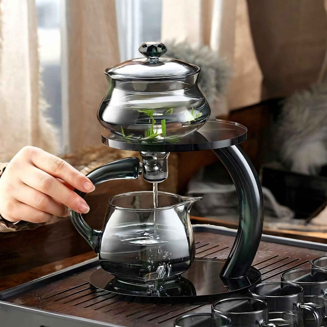 Lisslune | TranquiliTea – Magnetic Glass Infuser Teapot for Enhanced Flavour & Wellness