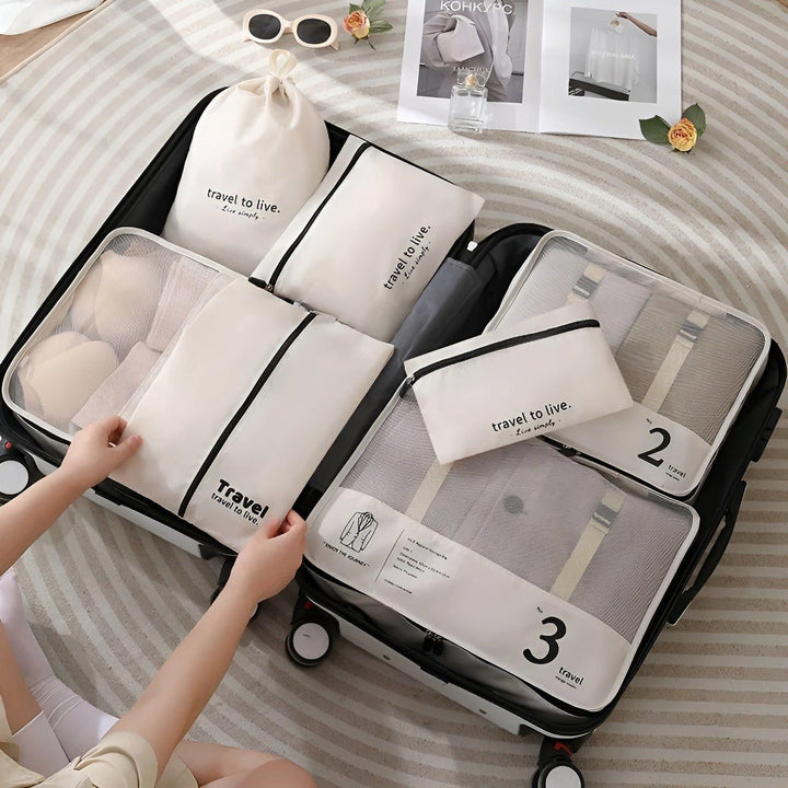 Lisslune | 7-Piece Travel Packing Cube Set – Lightweight Compression Travel Organiser Bags for Suitcase & Luggage