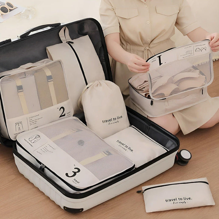 Lisslune | 7-Piece Travel Packing Cube Set – Lightweight Compression Travel Organiser Bags for Suitcase & Luggage