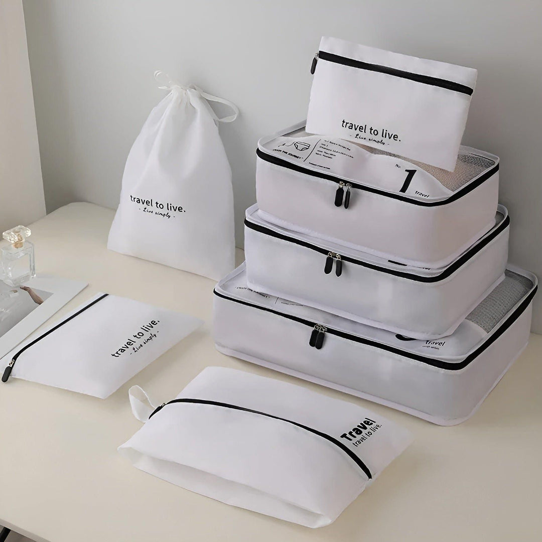 Lisslune | 7-Piece Travel Packing Cube Set – Lightweight Compression Travel Organiser Bags for Suitcase & Luggage