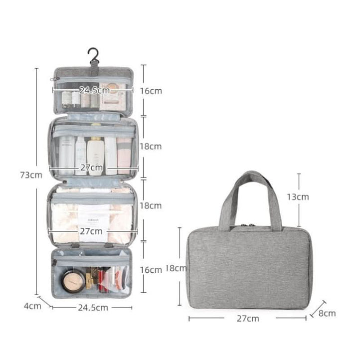 Lisslune | Compact Travel Cosmetic Organizer with 4 Compartments