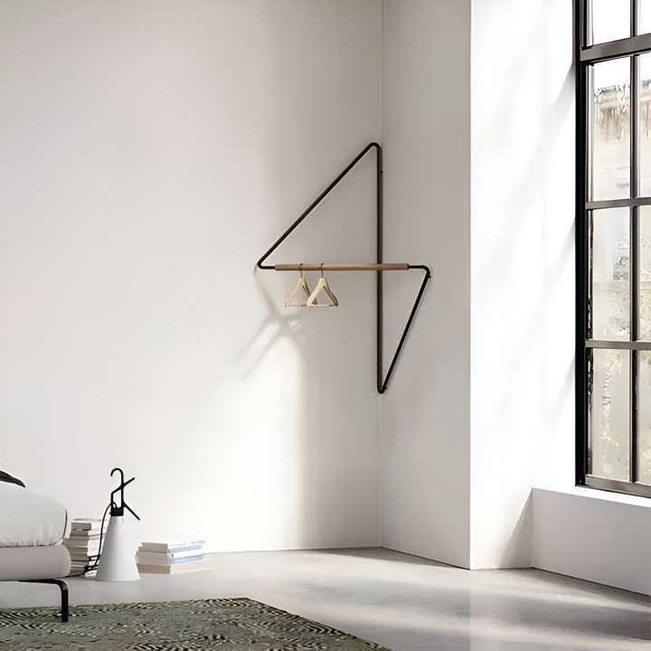 Lisslune | Triad Coat Stand – Geometric Multi-Purpose Metal Wardrobe Rack