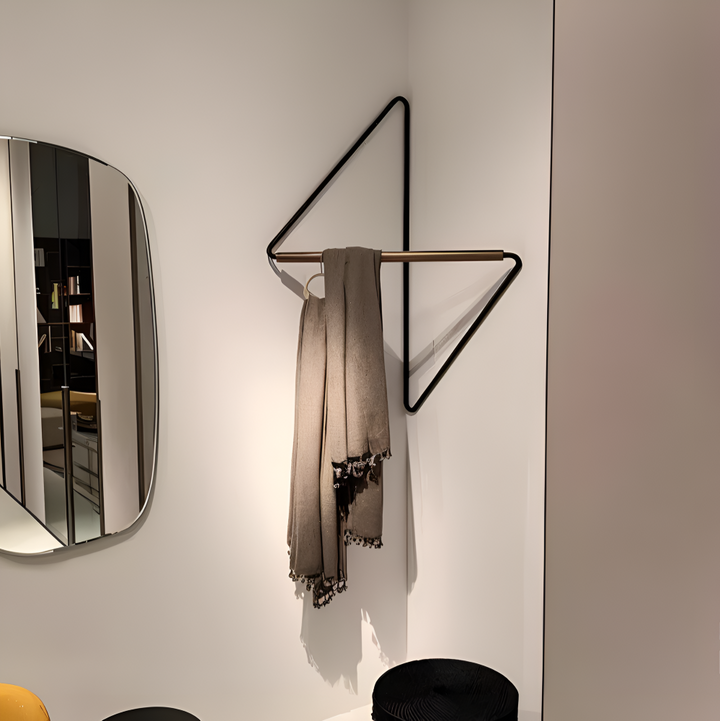 Lisslune | Triad Coat Stand – Geometric Multi-Purpose Metal Wardrobe Rack