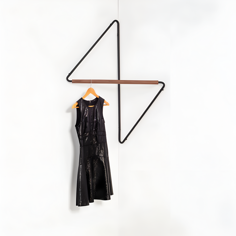 Lisslune | Triad Coat Stand – Geometric Multi-Purpose Metal Wardrobe Rack