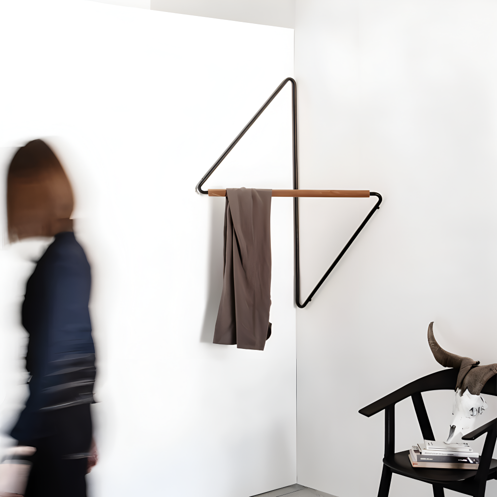Lisslune | Triad Coat Stand – Geometric Multi-Purpose Metal Wardrobe Rack