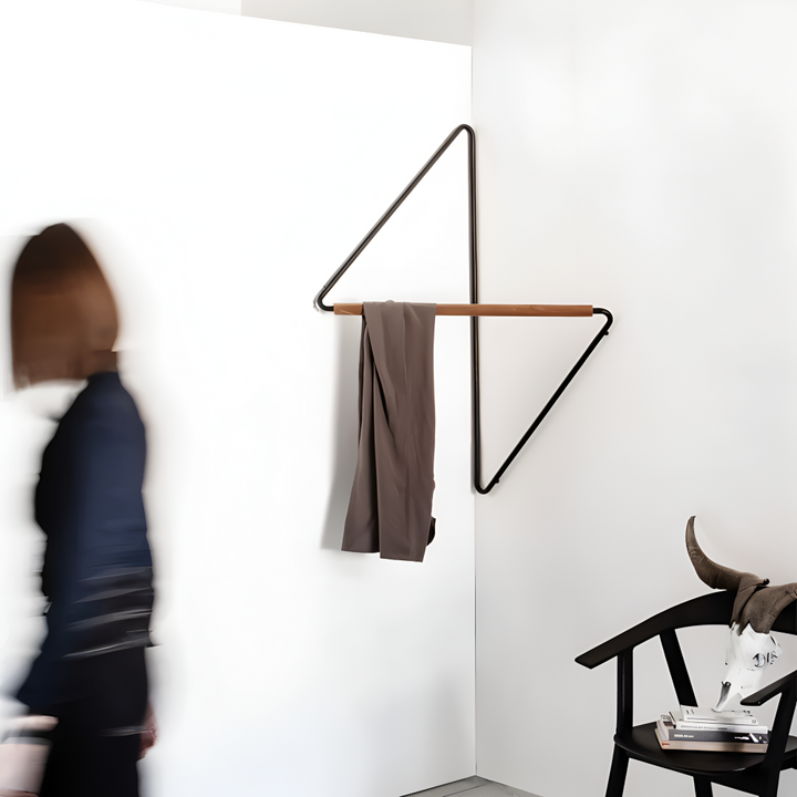 Lisslune | Triad Coat Stand – Geometric Multi-Purpose Metal Wardrobe Rack