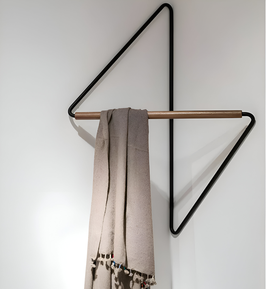 Lisslune | Triad Coat Stand – Geometric Multi-Purpose Metal Wardrobe Rack