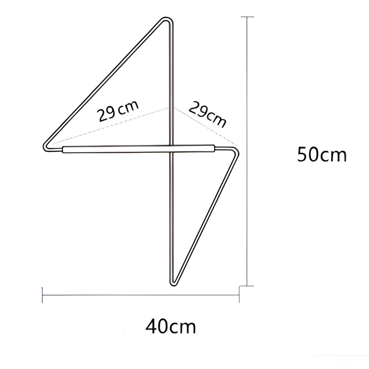Lisslune | Triad Coat Stand – Geometric Multi-Purpose Metal Wardrobe Rack