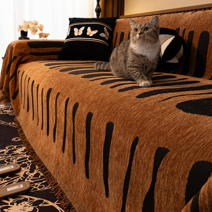 Lisslune | Tribal Geometric Chenille Sofa Cover