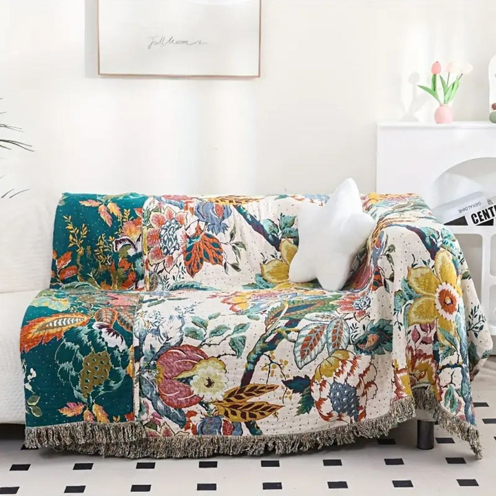 Lisslune | Tropical Bloom Cotton Blanket
