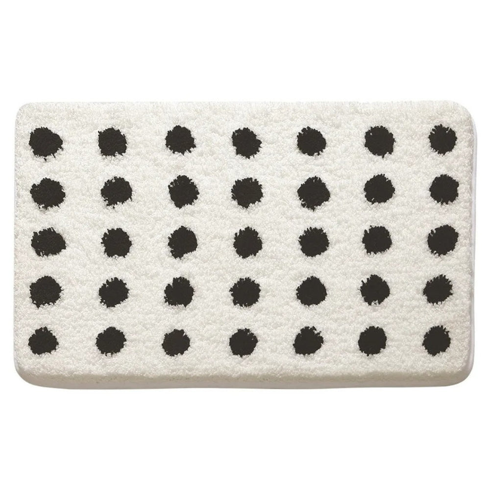Lisslune | Tufted Plush Polka Dot Bath Mat