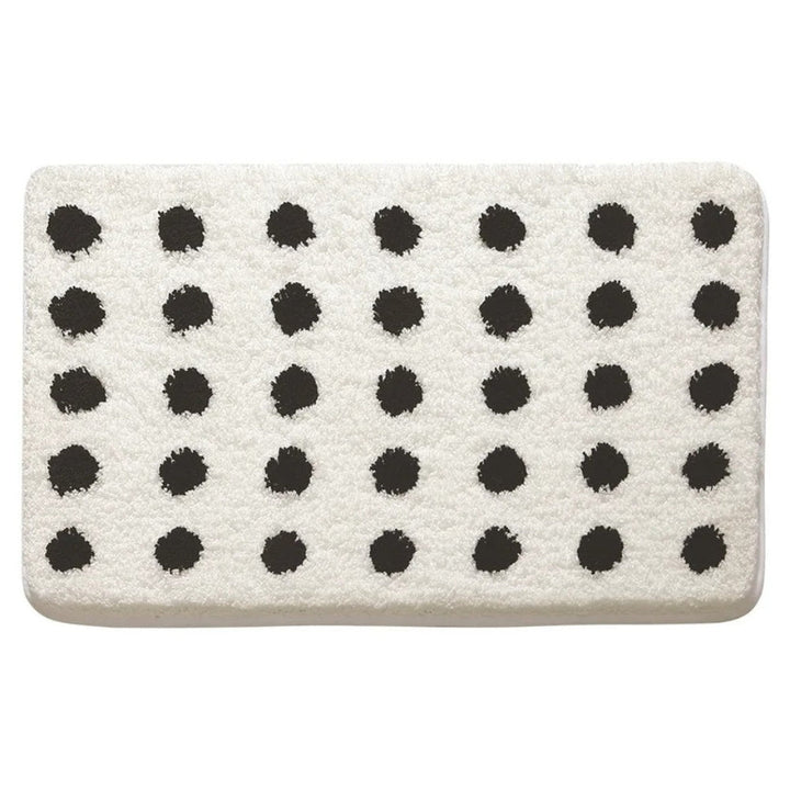 Lisslune | Tufted Plush Polka Dot Bath Mat