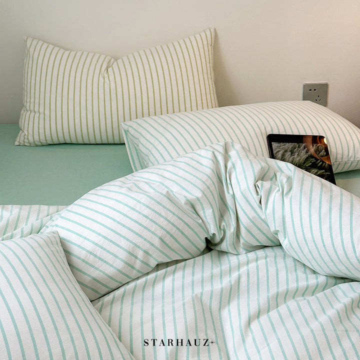Rynx Scandinavian Retro Striped Bedding Set