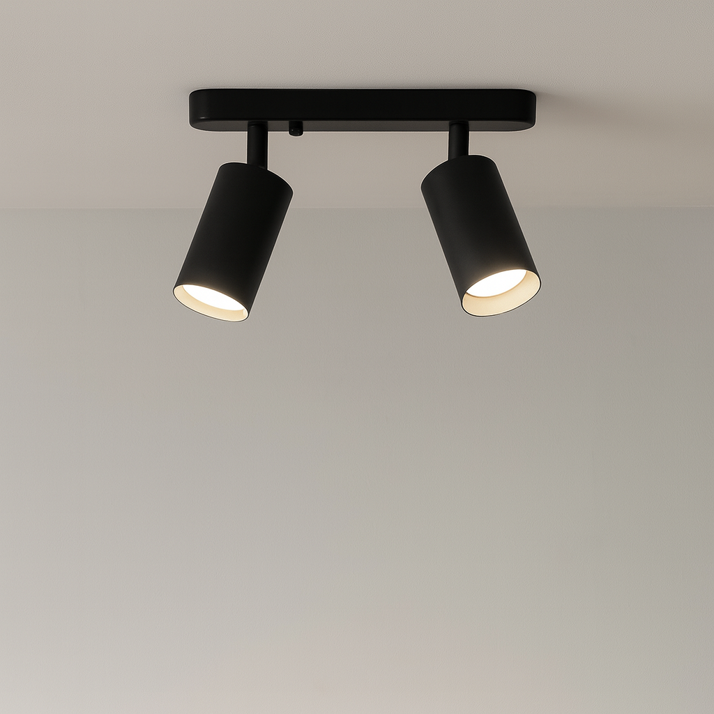 Lisslune | TwinGlow Rotating Ceiling Lamp – Adjustable 2-Head Modern Spotlight