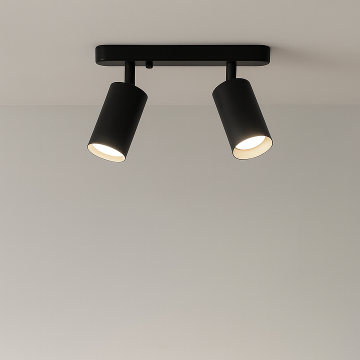 Lisslune | TwinGlow Rotating Ceiling Lamp – Adjustable 2-Head Modern Spotlight