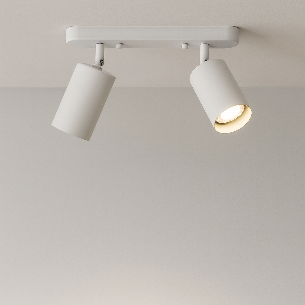Lisslune | TwinGlow Rotating Ceiling Lamp – Adjustable 2-Head Modern Spotlight