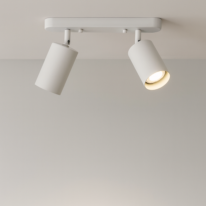 Lisslune | TwinGlow Rotating Ceiling Lamp – Adjustable 2-Head Modern Spotlight