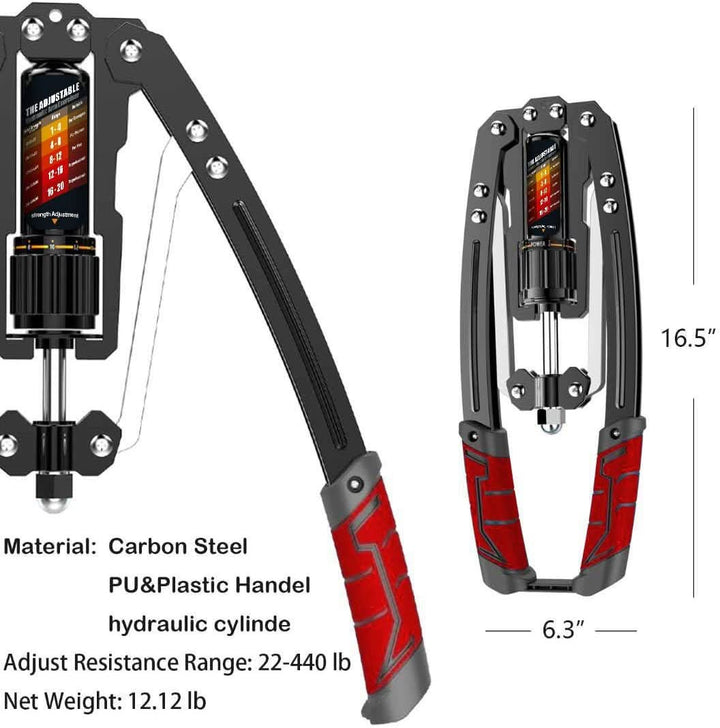 Lisslune | Adjustable Hydraulic Arm Trainer for Upper Body Training up to 200 kg