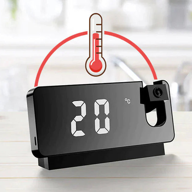 Lisslune | LumiTime Smart Projection Alarm Clock with LED Display – Stylish and Practical