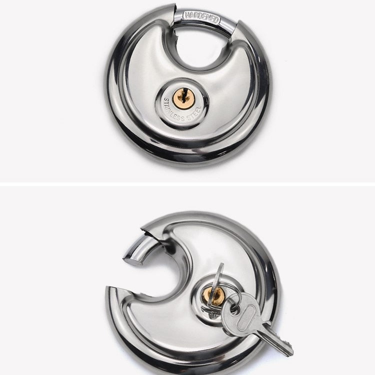 Lisslune | Heavy Duty Round Stainless Steel Padlock