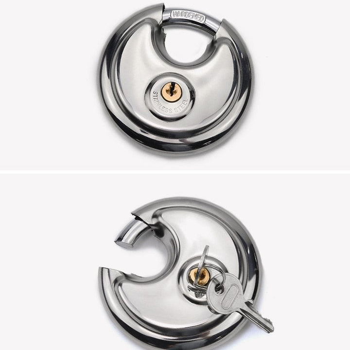 Lisslune | Heavy Duty Round Stainless Steel Padlock