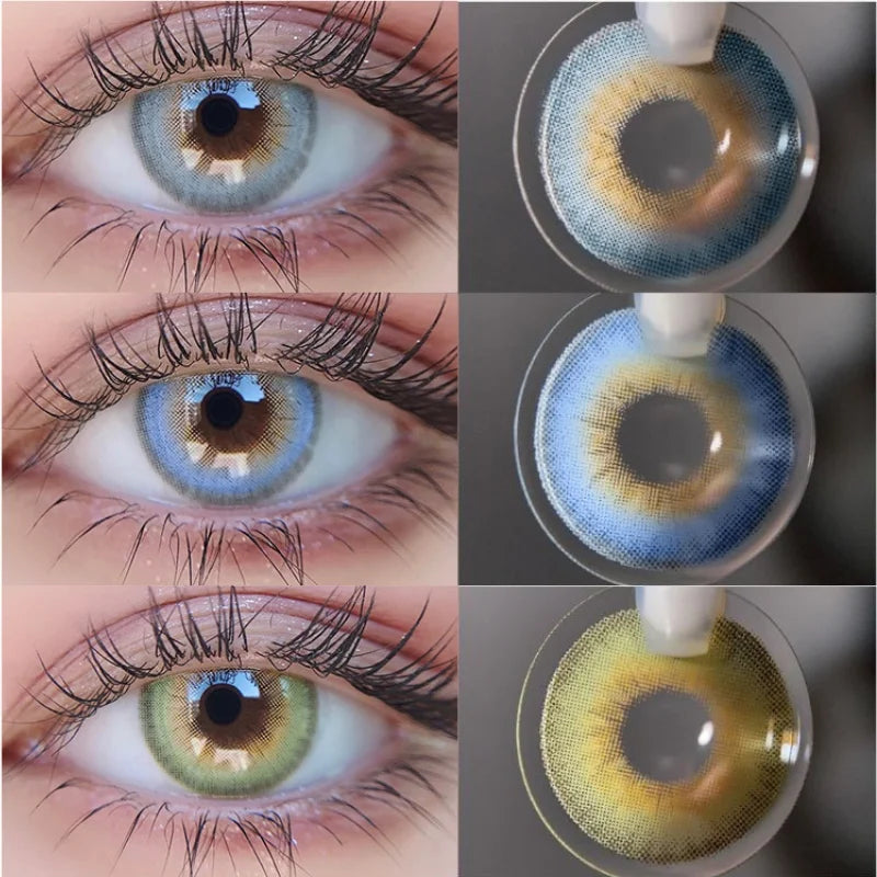 Rynx | 1 Pair Color Contact Lenses Color Lens Eyes Pupils Beauty Colored Lenses Myopia Contact Lenses Makeup Lenses with Diopters