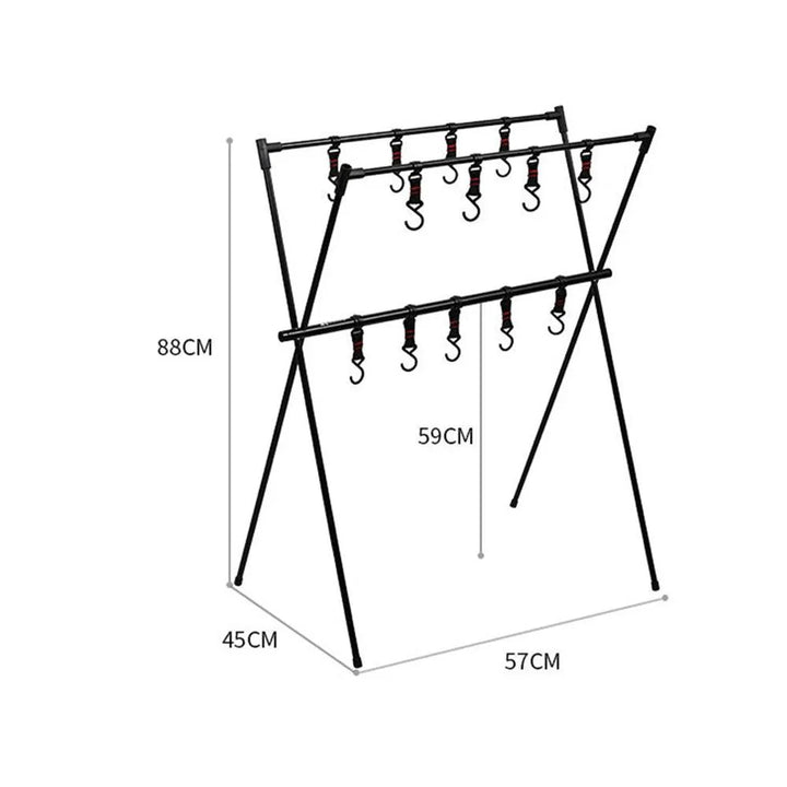 Lisslune | Compact Folding Aluminum Camping Cooking Shelf and Organizer for Outdoor Fun