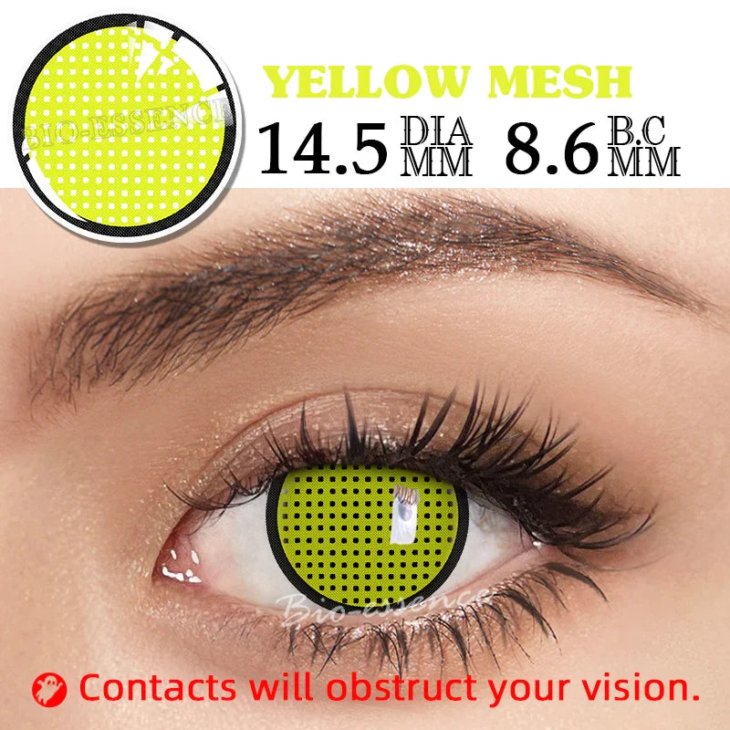 Rynx | 1 Pair Anime Cosplay Contact Lenses Color Contact Lenses Anime Lenses Red Lenses White Lenses Anime Accessories Pink Lenses