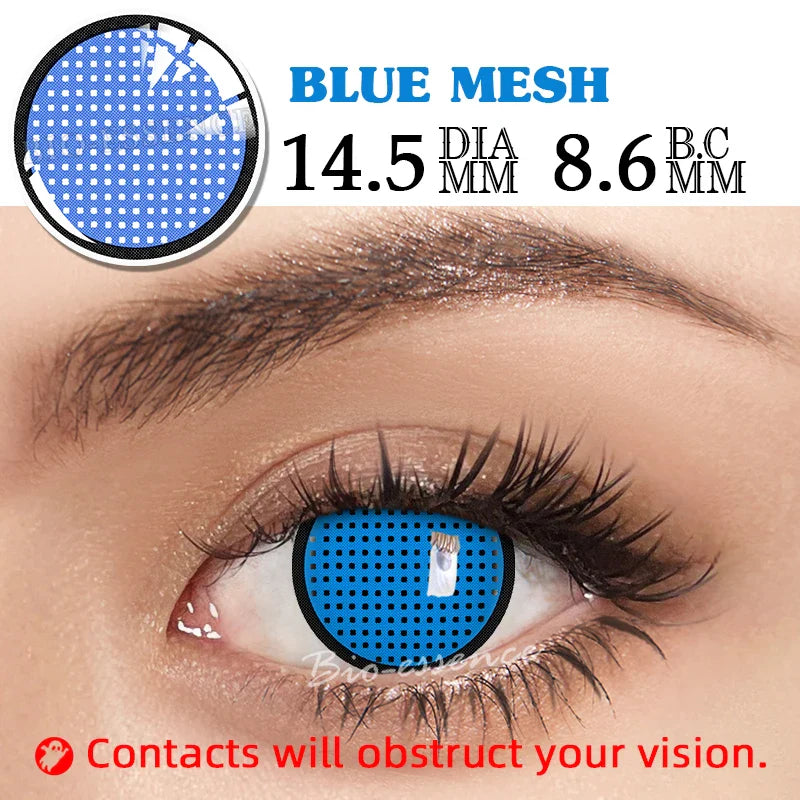 Rynx | 1 Pair Anime Cosplay Contact Lenses Color Contact Lenses Anime Lenses Red Lenses White Lenses Anime Accessories Pink Lenses