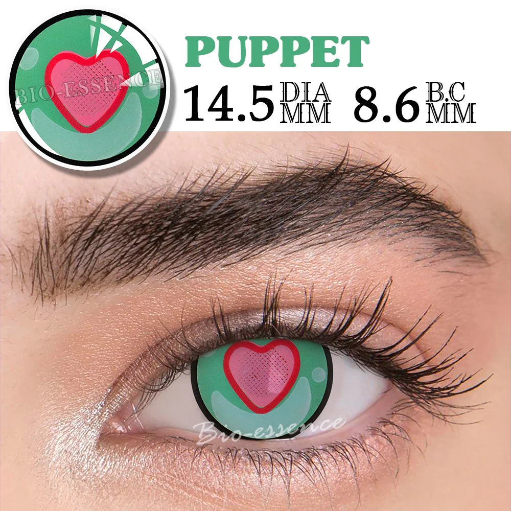 Rynx | 1 Pair Pink Lenses Anime Accessories Colored Contact Lenses Anime Lenses Spider Lenses Purple Lenses Cosplay Lenses