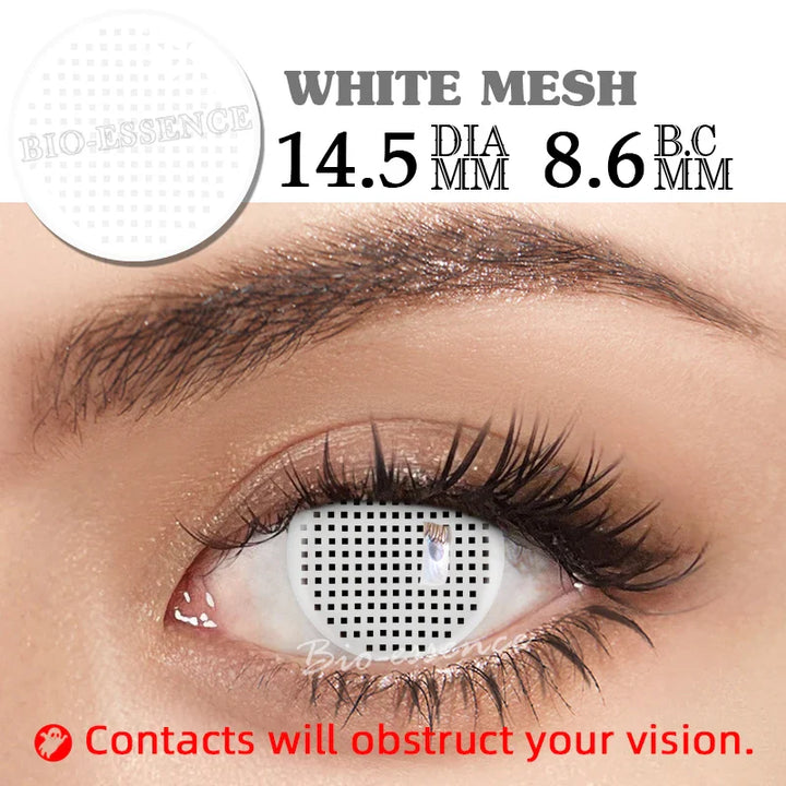 Rynx | 1 Pair Anime Cosplay Contact Lenses Color Contact Lenses Anime Lenses Red Lenses White Lenses Anime Accessories Pink Lenses
