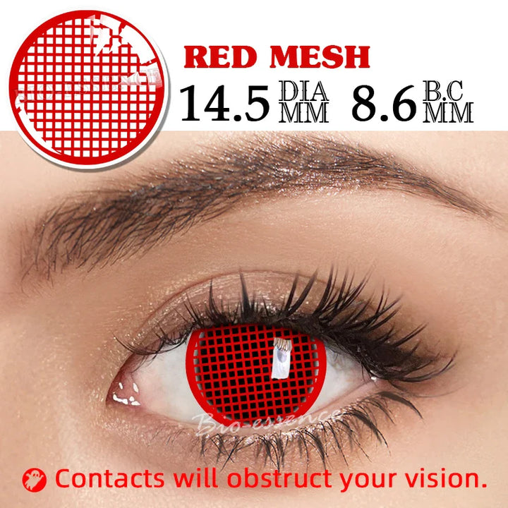 Rynx | 1 Pair Anime Cosplay Contact Lenses Color Contact Lenses Anime Lenses Red Lenses White Lenses Anime Accessories Pink Lenses