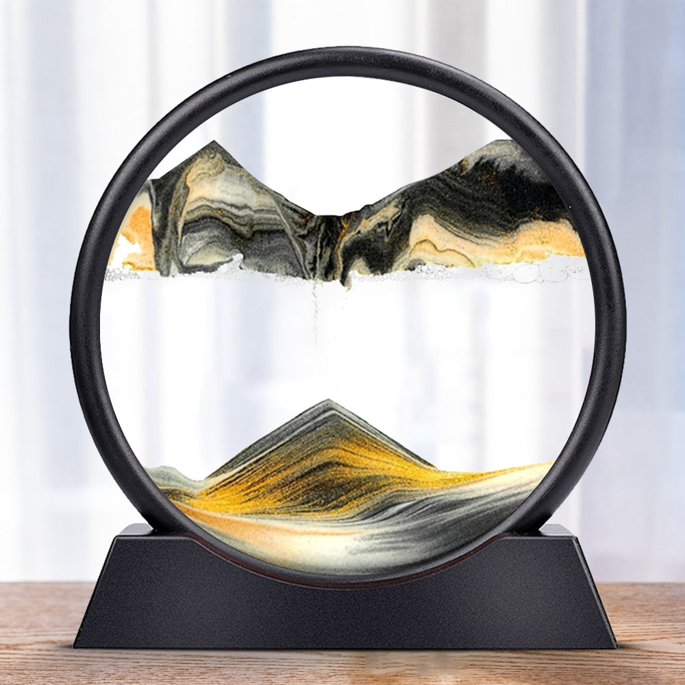 Lisslune | Royaleva Moving Sand Art Sculpture - LED Calming Desk Decoration
