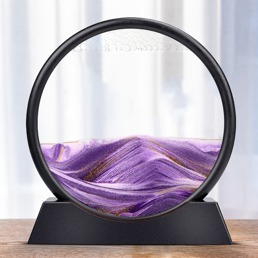 Lisslune | Royaleva Moving Sand Art Sculpture - LED Calming Desk Decoration