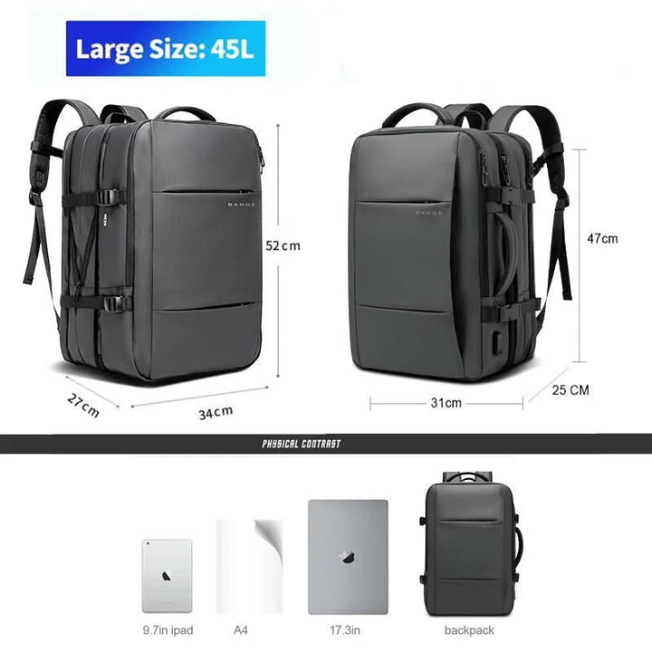 Lisslune | Business backpack for men with USB connection & laptop compartment
