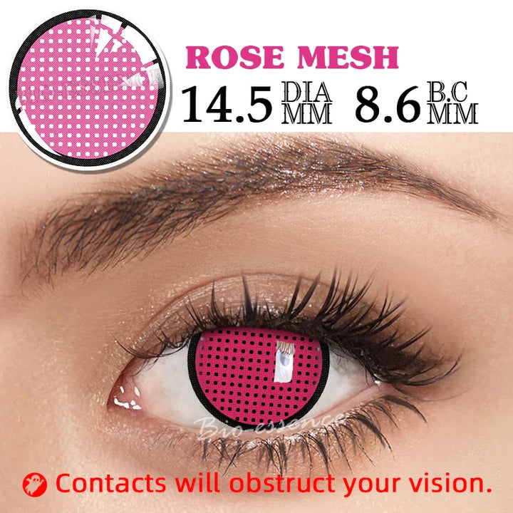 Rynx | 1 Pair Anime Cosplay Contact Lenses Color Contact Lenses Anime Lenses Red Lenses White Lenses Anime Accessories Pink Lenses