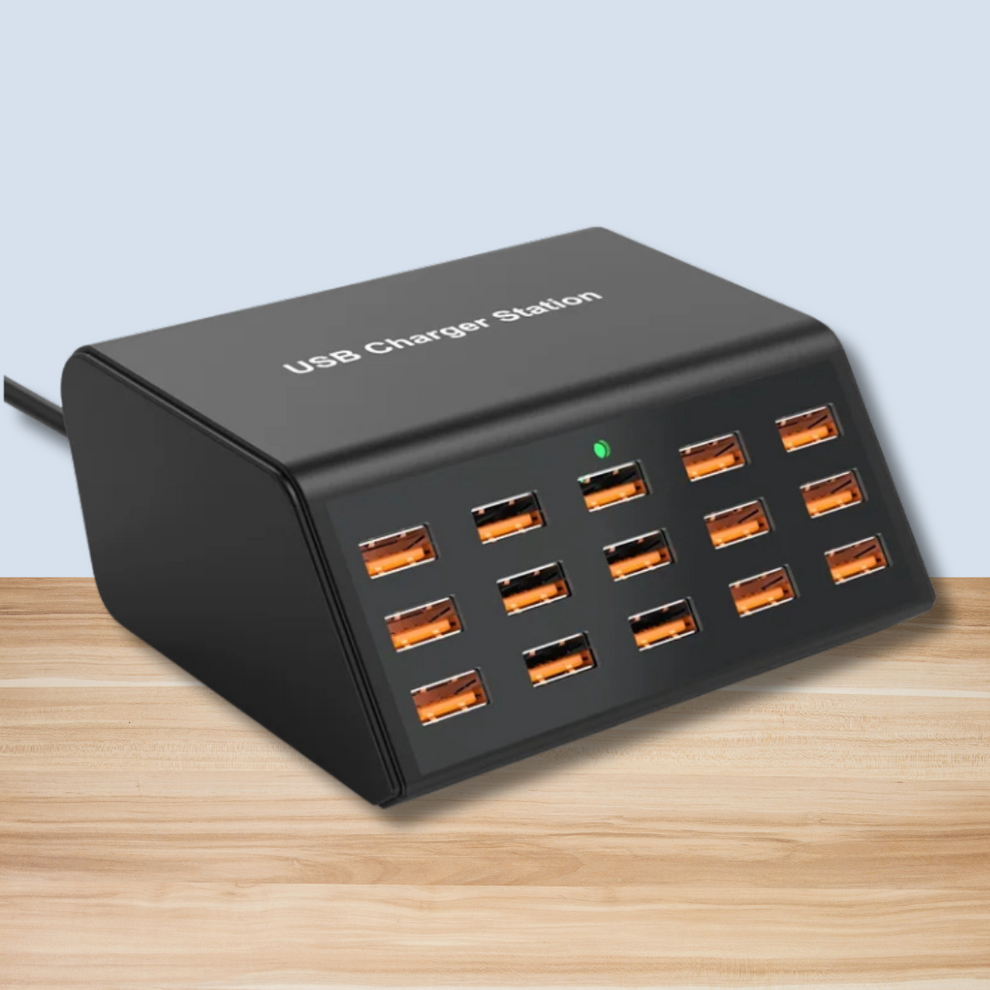 Lisslune | ChargeStream – 15-Port Charging Station with 100W Output