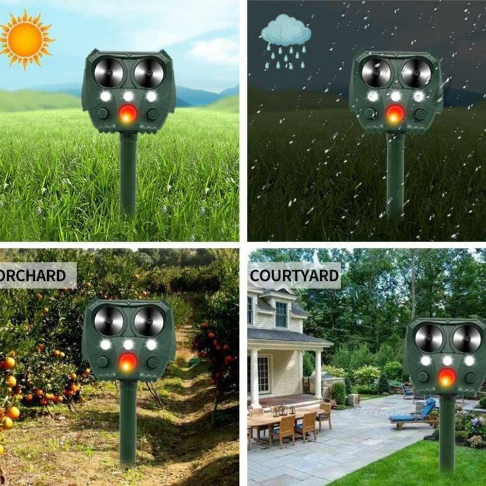 Lisslune | Ultrasonic Cat Repellent Ultrasound and Noise Sonar Repellent Deterrent for Cat, Fox, Rat, Squirrel and Dog