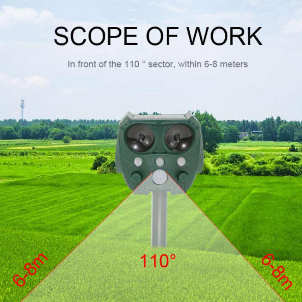 Lisslune | Ultrasonic Cat Repellent Ultrasound and Noise Sonar Repellent Deterrent for Cat, Fox, Rat, Squirrel and Dog