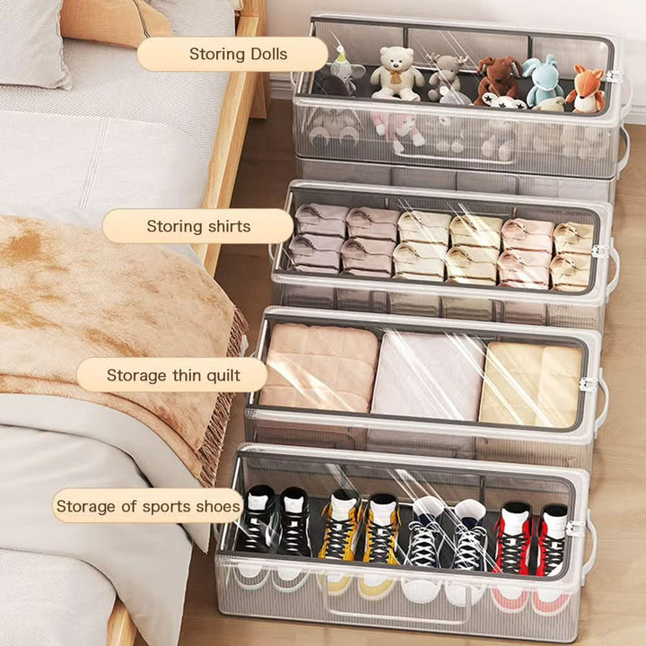 Lisslune | Stackable shoe box with window, ventilation & waterproof protection