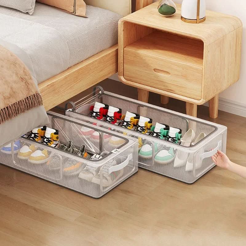 Lisslune | Stackable shoe box with window, ventilation & waterproof protection