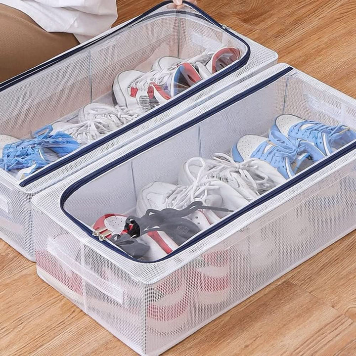 Lisslune | Stackable shoe box with window, ventilation & waterproof protection