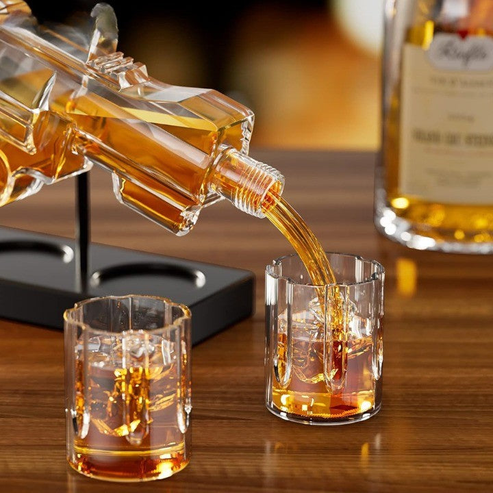 Lisslune | Unique Revolver Liquor Decanter Set