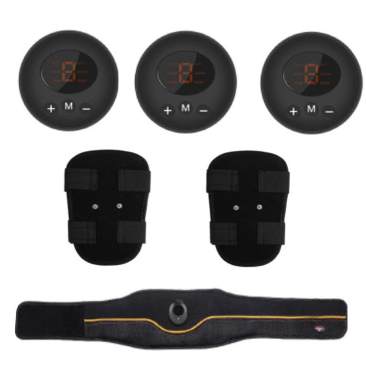 Lisslune | Rechargeable Home Smart EMS Abdominal Belt, with Fastening, Breathable Mesh, 6 Modes and 9 Strengths, for Home, Office & Gym
